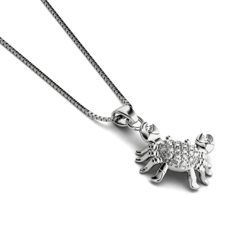Tropique du Cancer | Argent sterling .925 | Collier fermoir infini crabe de mer en cristal